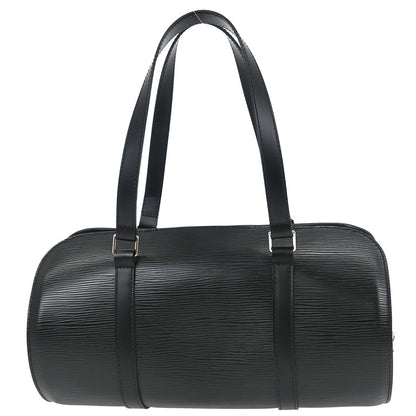 Louis Vuitton Black Epi Soufflot Handbag M52222