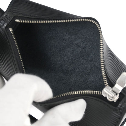 Louis Vuitton Black Epi Soufflot Handbag M52222