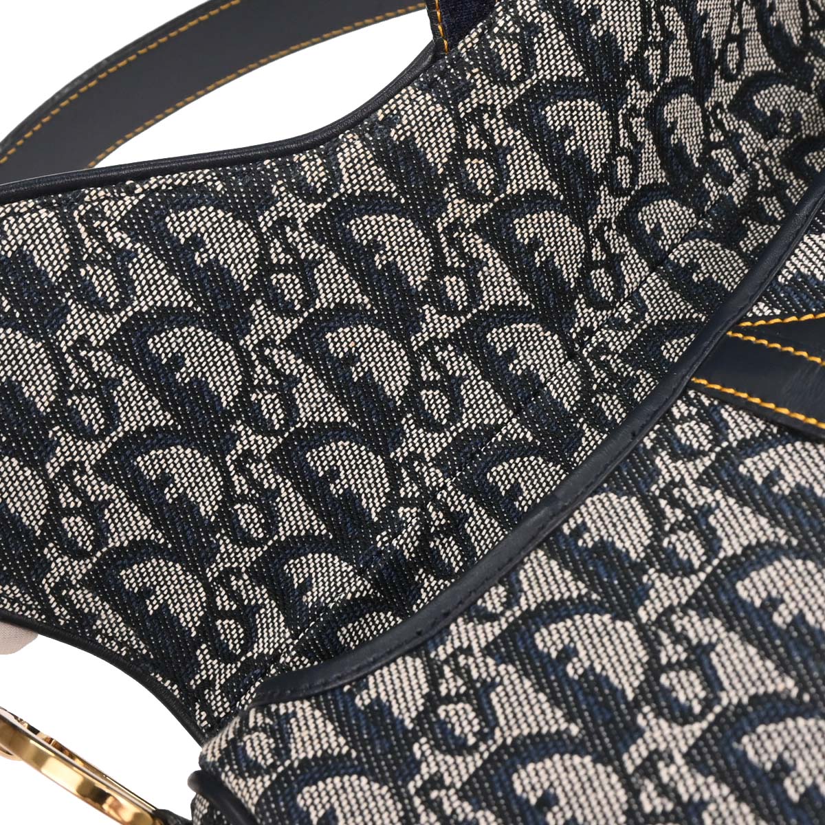 Christian Dior Navy Trotter Saddle Handbag