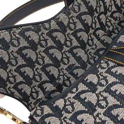 Christian Dior Navy Trotter Saddle Handbag