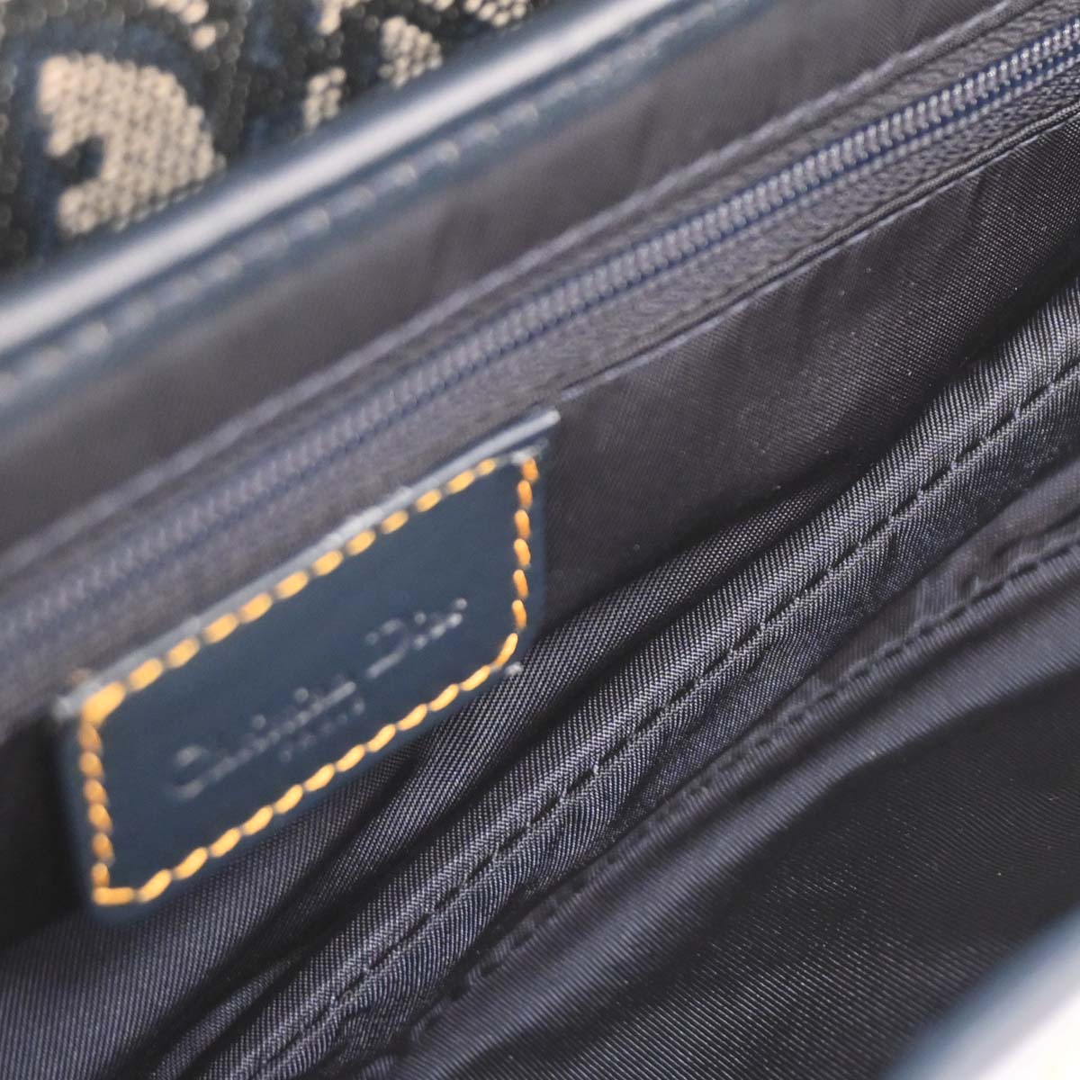 Christian Dior Navy Trotter Saddle Handbag