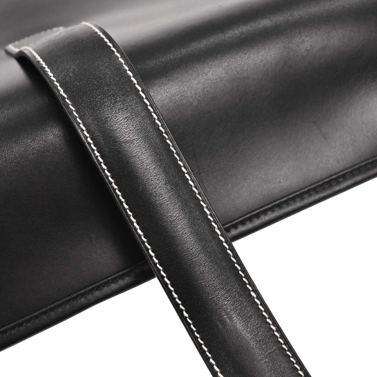 Hermes Black Box Calf Jige PM Clutch Bag