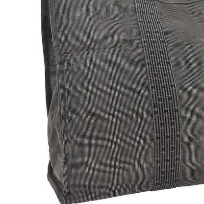 Hermes Gray Canvas Herline Tote GM Handbag