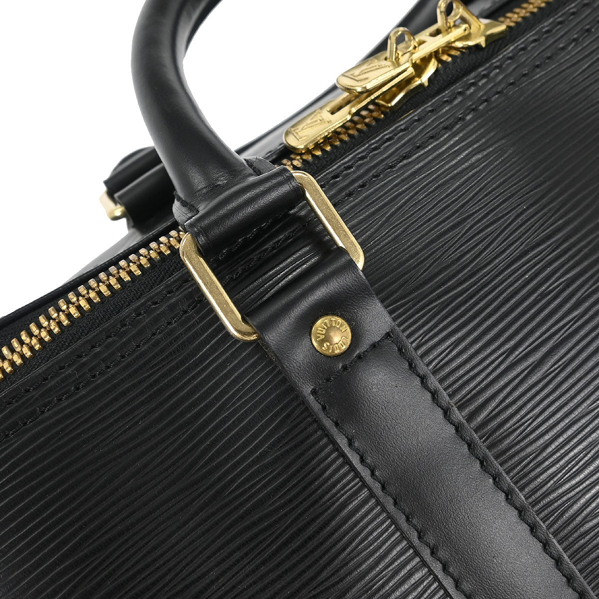 Louis Vuitton Black Epi Keepall 50 Travel Handbag M42962