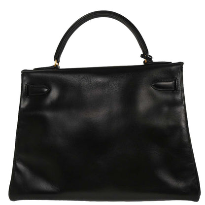 Hermes Black Box Calf Kelly 32 Retourne Handbag