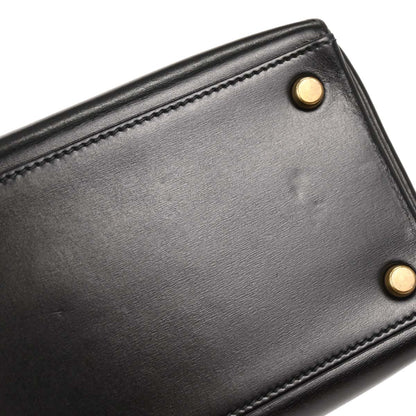 Hermes Black Box Calf Kelly 32 Retourne Handbag
