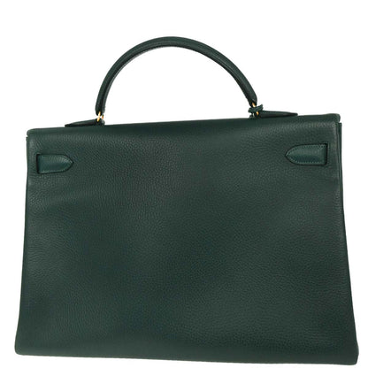 Hermes Green Ardennes Kelly 40 Retourne Handbag