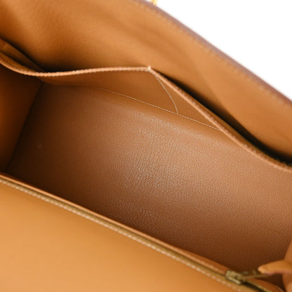 Hermes Natural Vache Kelly 32 Sellier Handbag