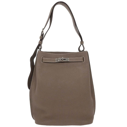 Hermes Etoupe Togo So Kelly 22 Shoulder Bag