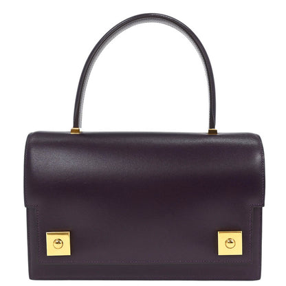 Hermes Raisin Box Calf Piano Handbag