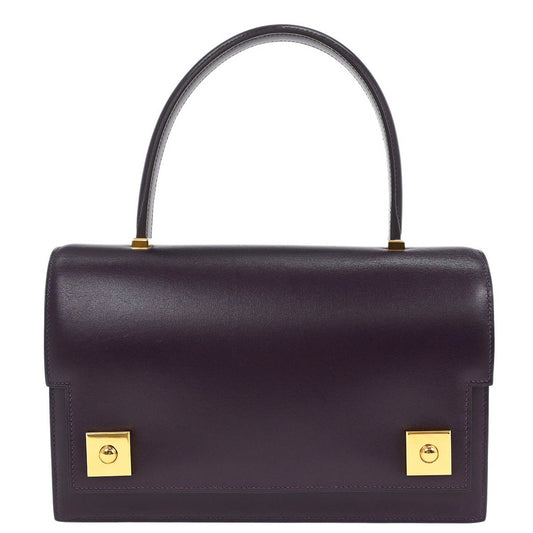 Hermes Raisin Box Calf Piano Handbag