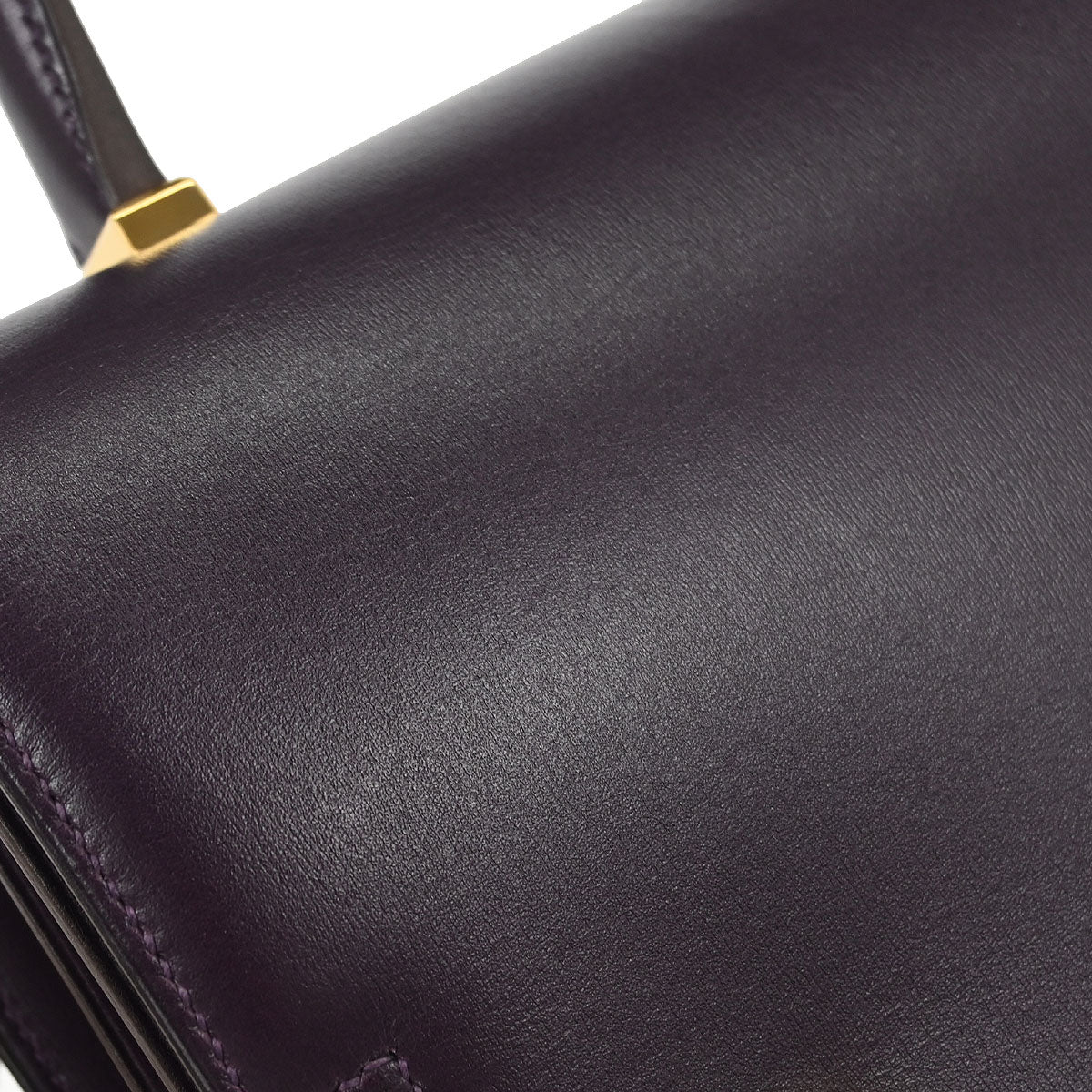 Hermes Raisin Box Calf Piano Handbag
