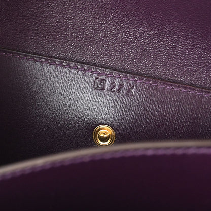 Hermes Raisin Box Calf Piano Handbag