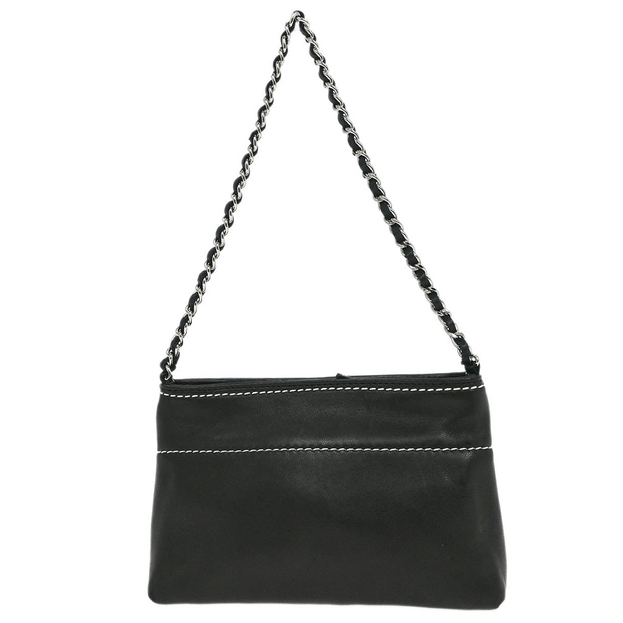Chanel Black Lambskin Pouch Handbag