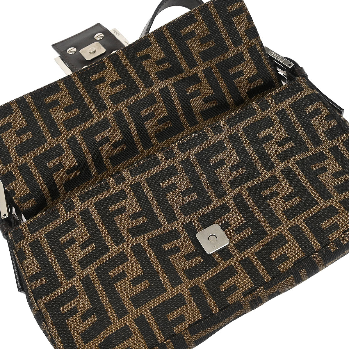 Fendi Brown Zucca Baguette Handbag