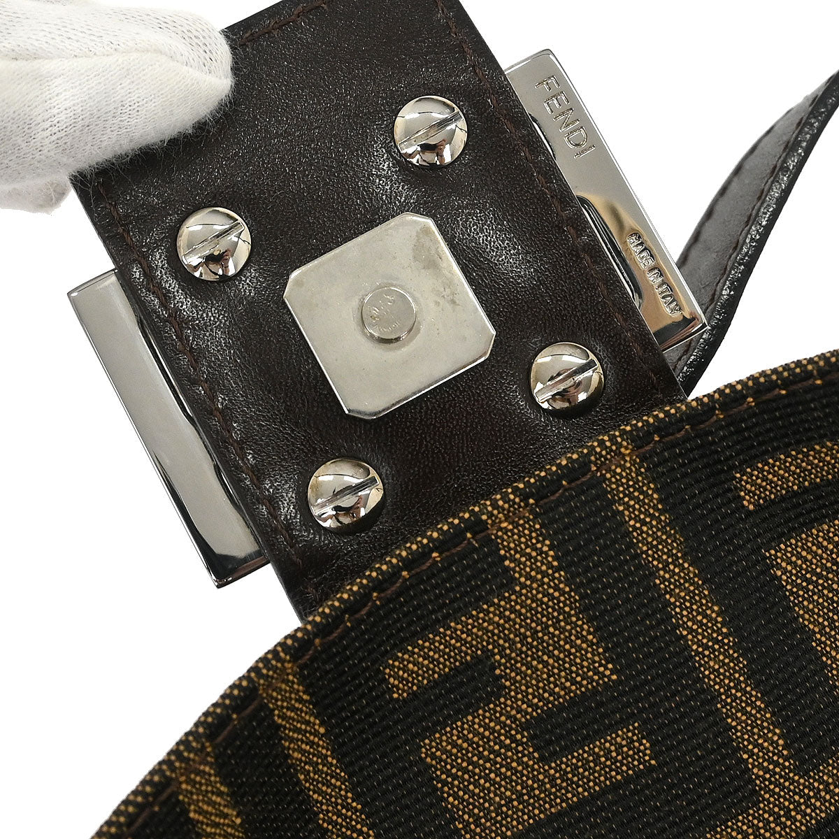Fendi Brown Zucca Baguette Handbag