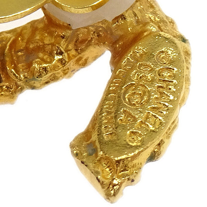 Chanel Fringe Charm CC Dangle Earrings Clip-On Gold 93A