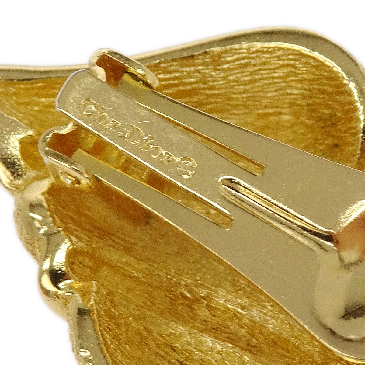 Christian Dior Earrings Clip-On Gold
