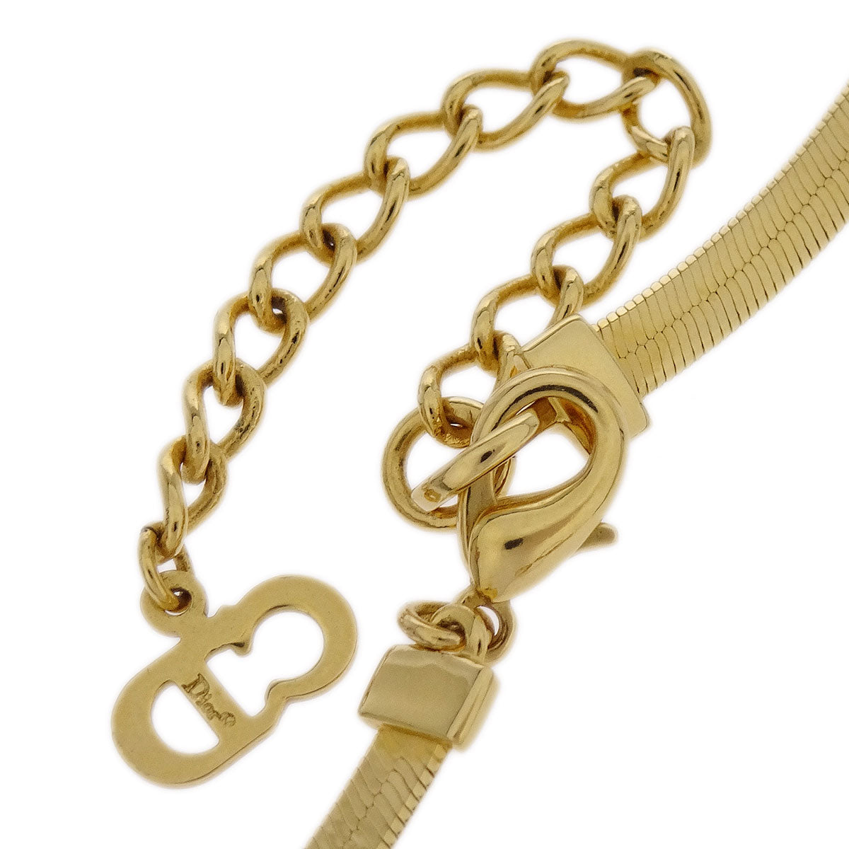 Christian Dior Necklace Pendant Bow Gold