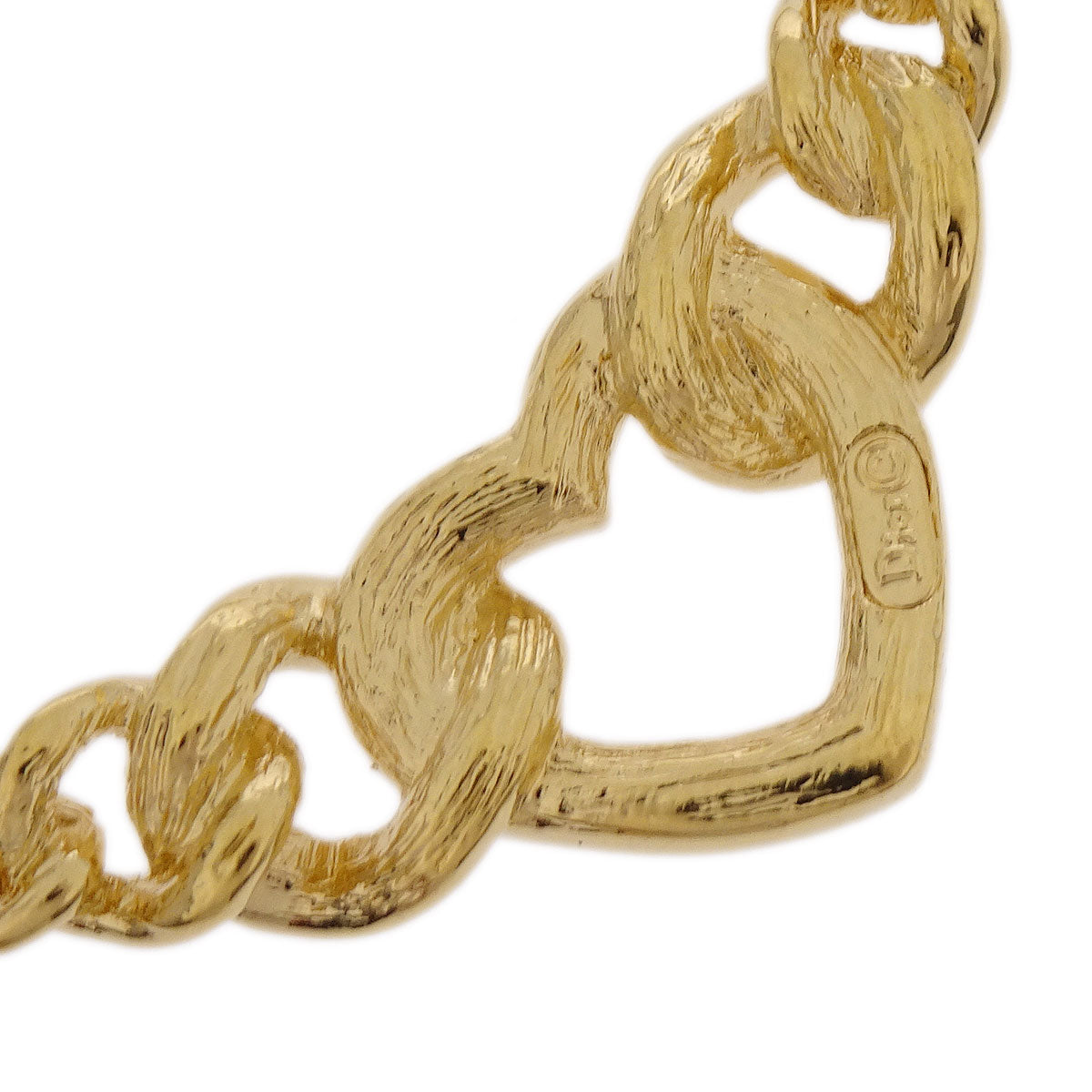 Christian Dior Necklace Pendant Gold Rhinestone