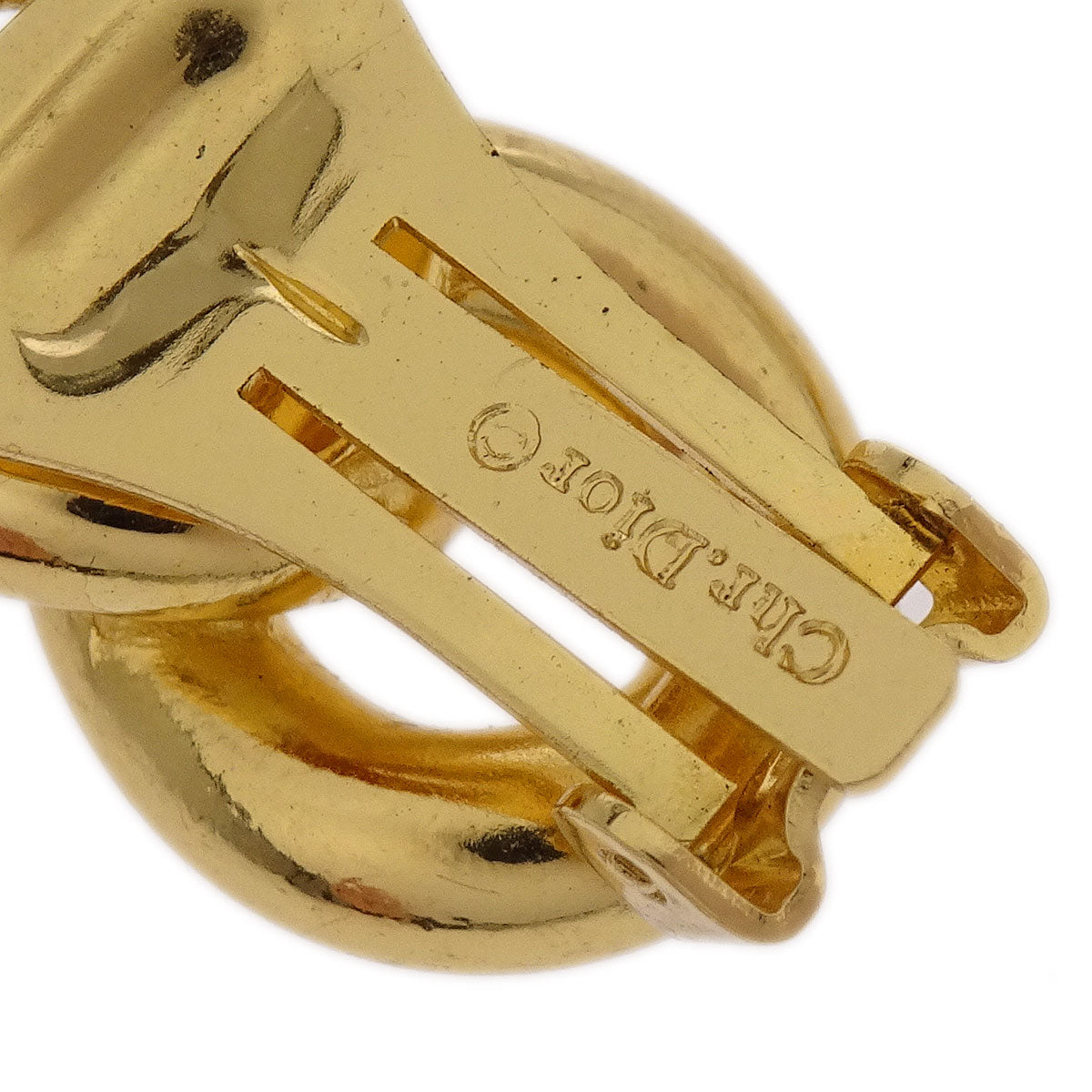 Christian Dior Earrings Clip-On Gold