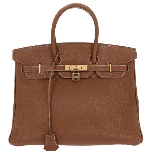 Hermes Gold Togo Birkin 35 Handbag