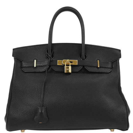 Hermes Black Togo Birkin 35 Handbag
