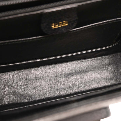 Gucci Black Pigskin Bamboo 2way Shoulder Handbag