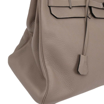 Hermes Tourterelle Taurillon Clemence Birkin 45 Handbag