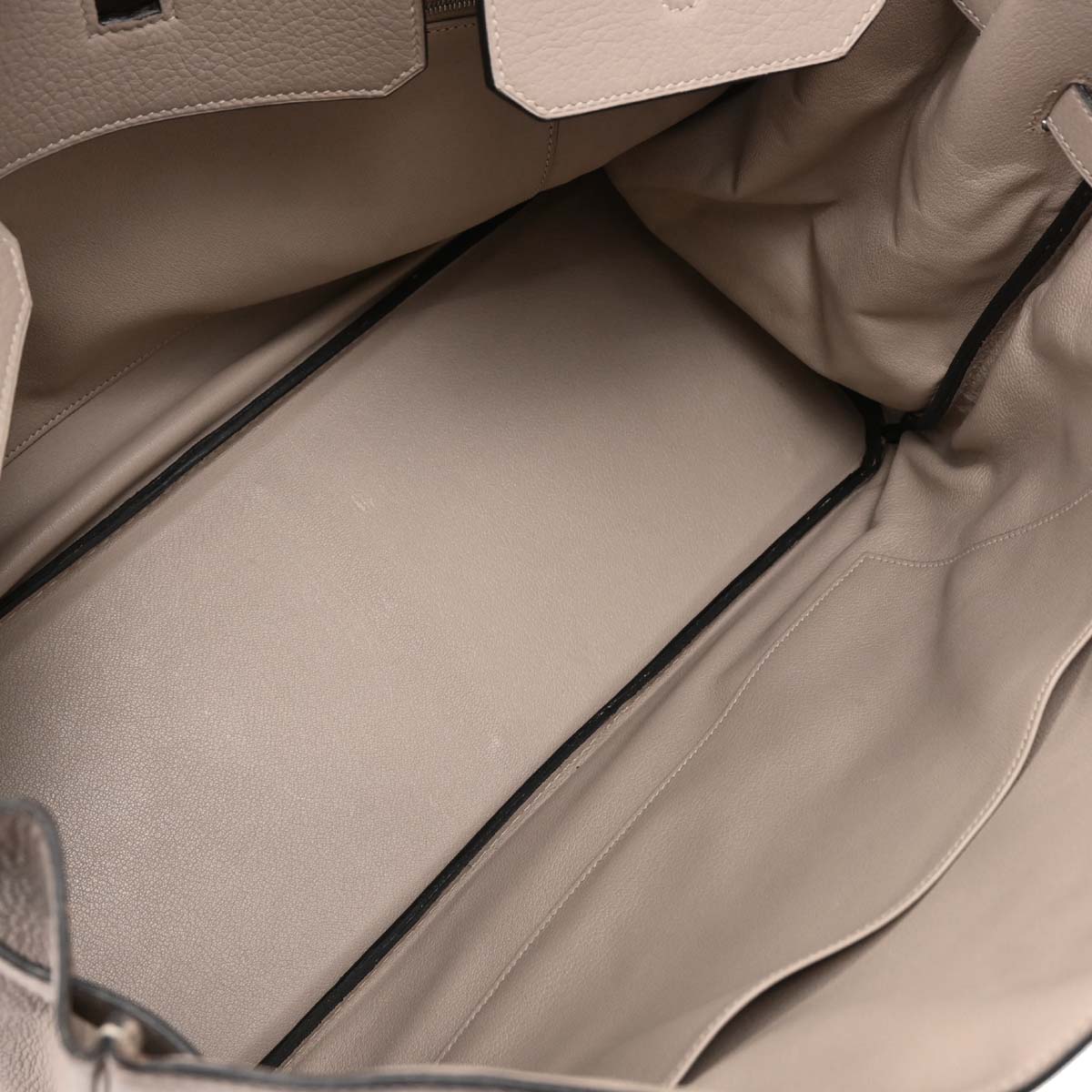 Hermes Tourterelle Taurillon Clemence Birkin 45 Handbag