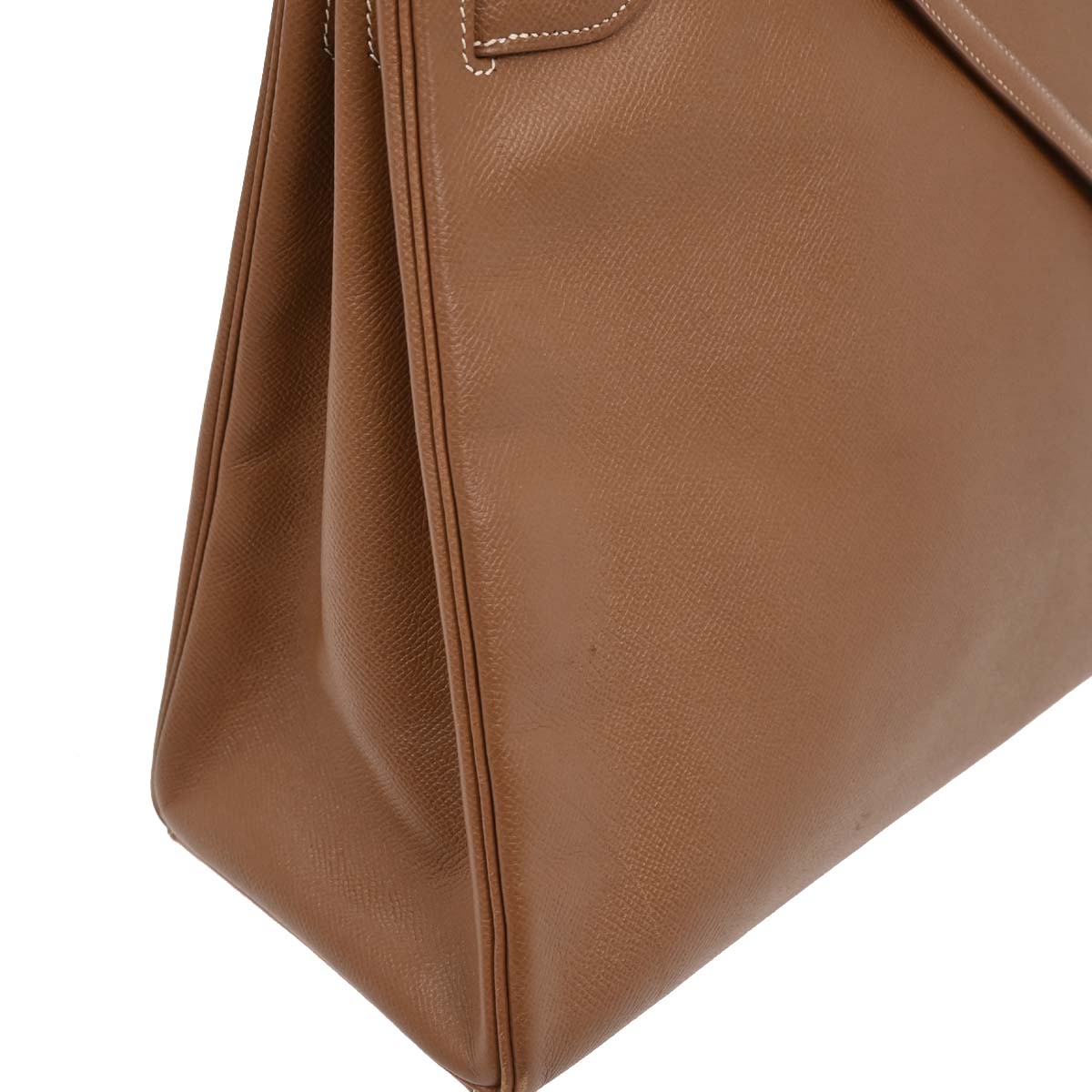 Hermes Gold Courchevel Kelly 40 Retourne 2way Shoulder Handbag