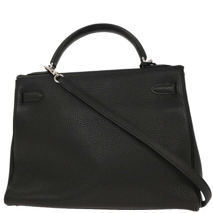 Hermes Black Togo Kelly 32 Retourne 2way Shoulder Handbag