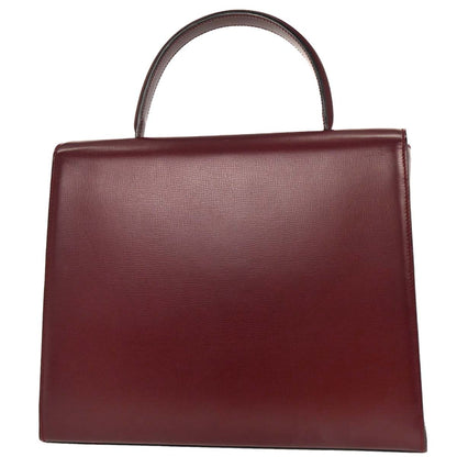 Cartier Bordeaux Leather Handbag