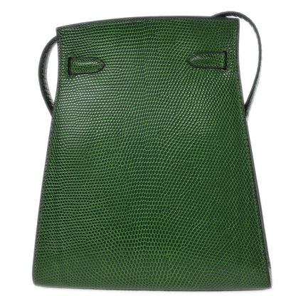 Hermes * Green Lizard Kelly Sport PM Shoulder Bag