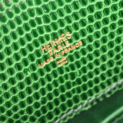 Hermes * Green Lizard Kelly Sport PM Shoulder Bag