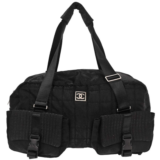 Chanel Black Nylon Sport Line Gym Bag