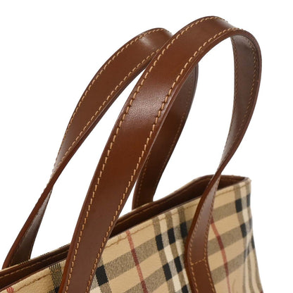Burberry Beige PVC House Check Tote Handbag