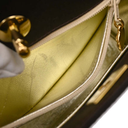 Chanel Brown Satin Shoulder Bag