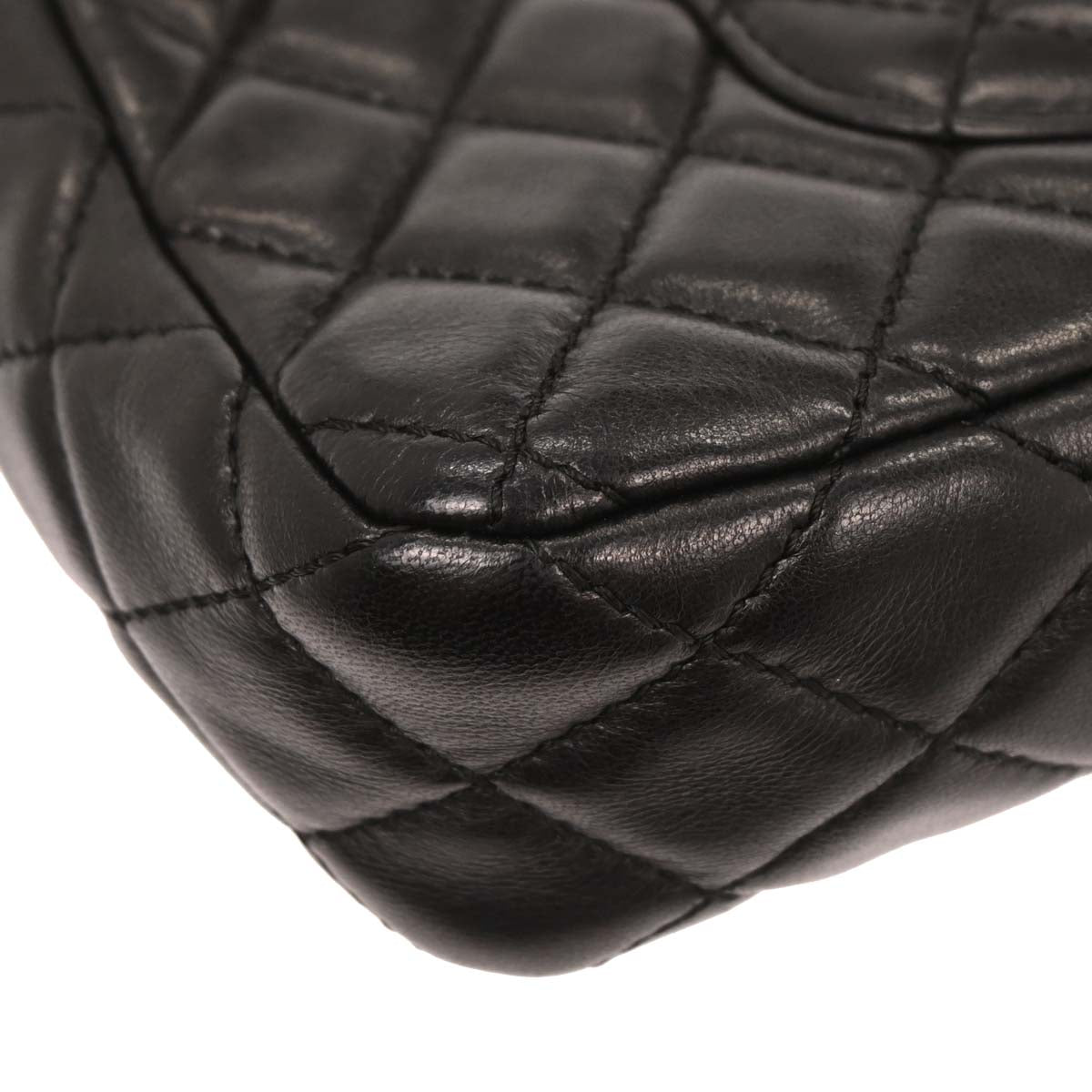 Chanel Black Lambskin Valentine East West Shoulder Bag