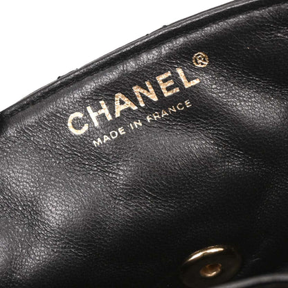 Chanel Black Lambskin Valentine East West Shoulder Bag