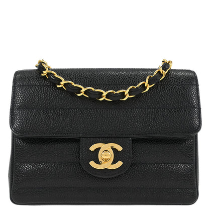 Chanel Black Caviar Mini Classic Square Flap Bag