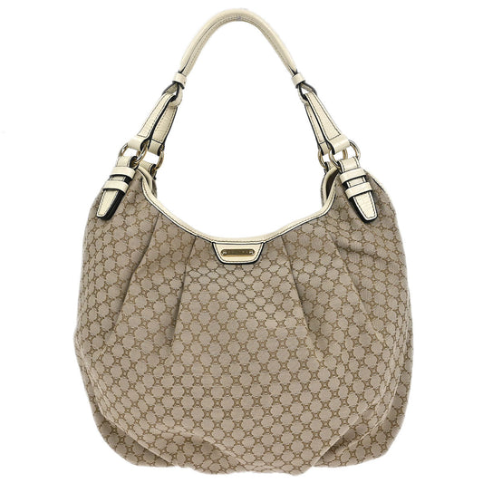 Celine Beige Macadam Shoulder Bag