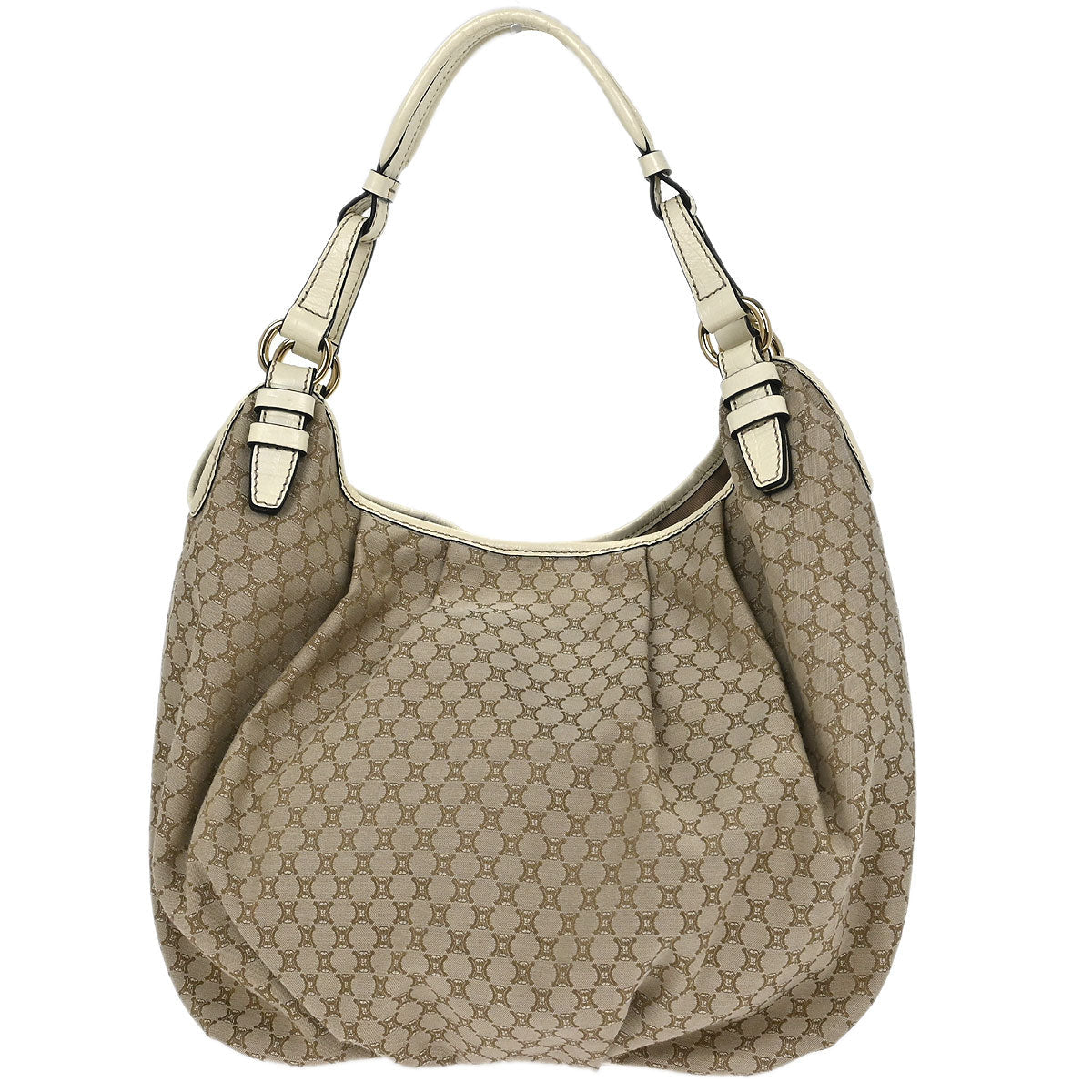 Celine Beige Macadam Shoulder Bag
