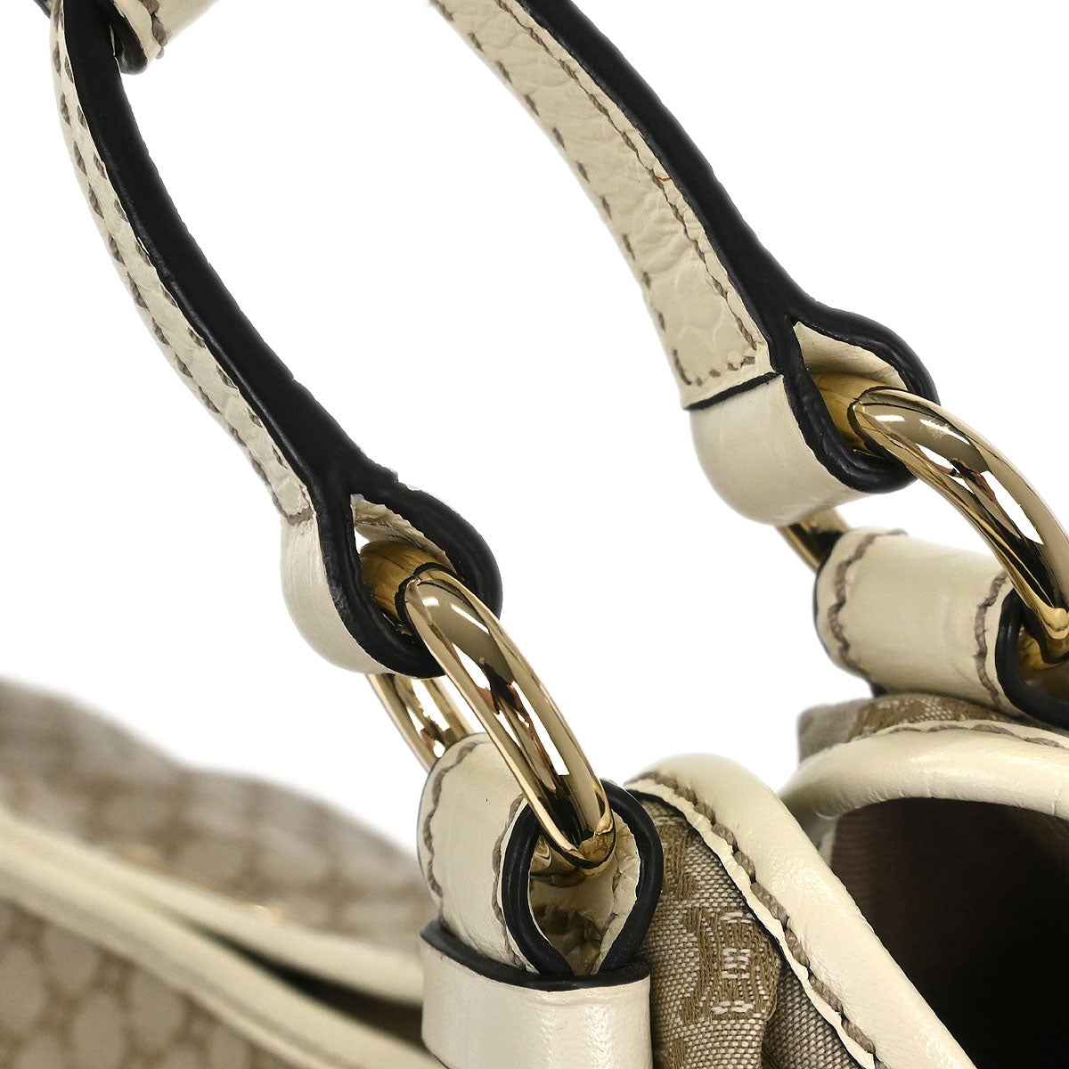 Celine Beige Macadam Shoulder Bag