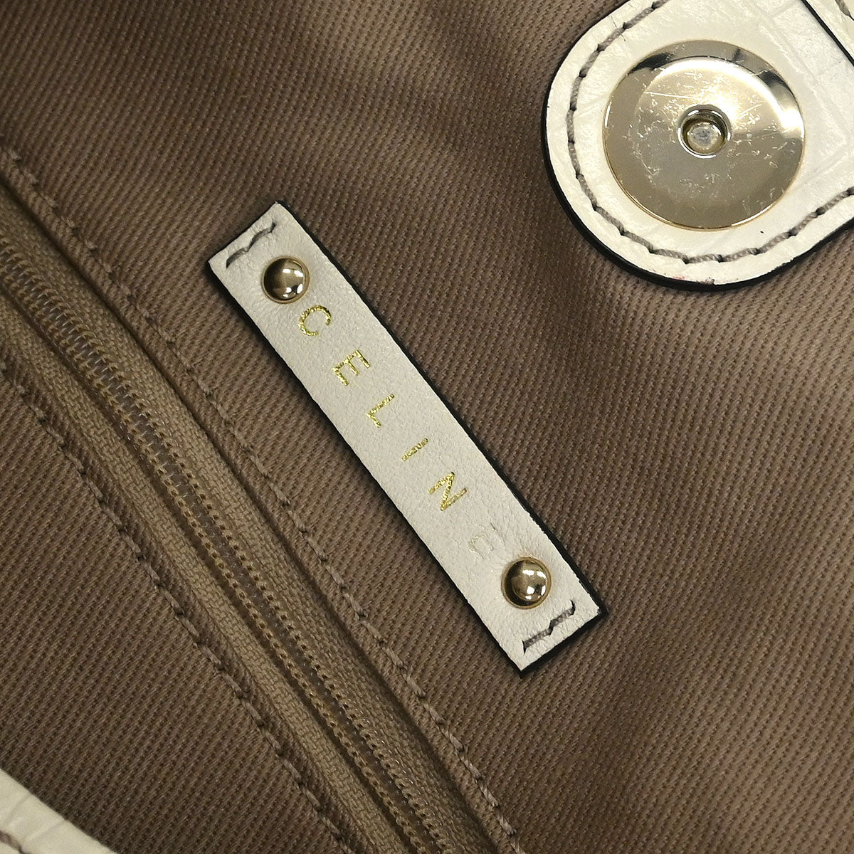 Celine Beige Macadam Shoulder Bag