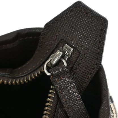 Burberry Beige Canvas Burberry Check Tote Handbag