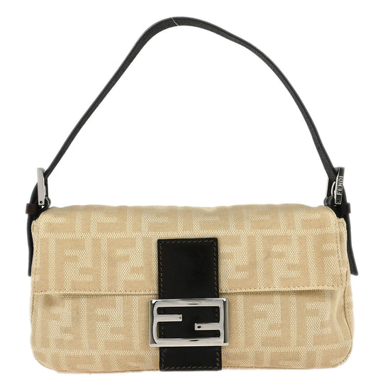 Fendi Beige Zucca Baguette Handbag