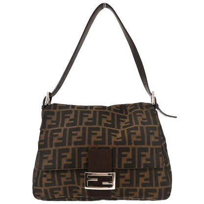 Fendi Brown Canvas Zucca Mamma Baguette Handbag