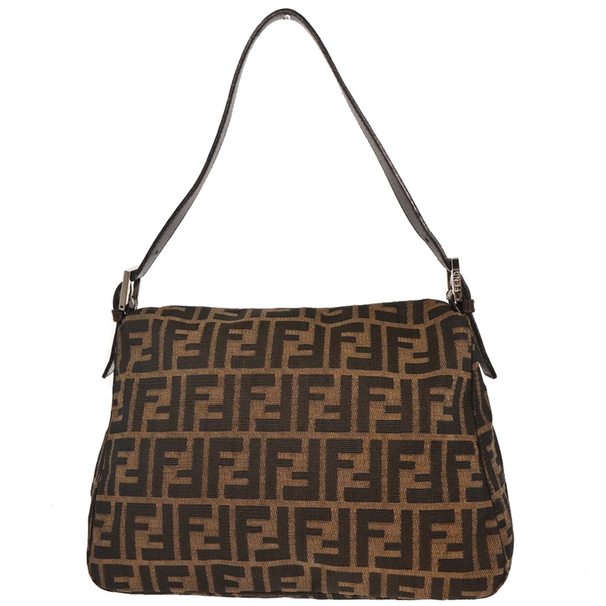 Fendi Brown Canvas Zucca Mamma Baguette Handbag
