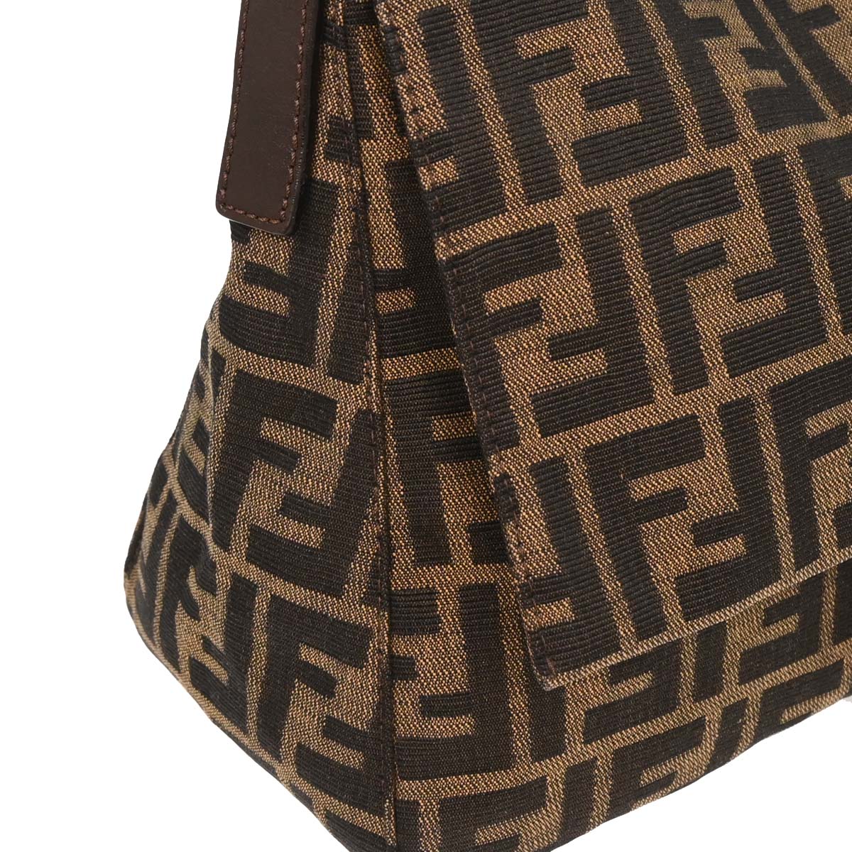 Fendi Brown Canvas Zucca Mamma Baguette Handbag